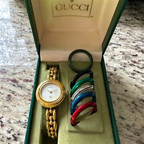 interchangeable watch gucci|vintage gucci change bezel watch.